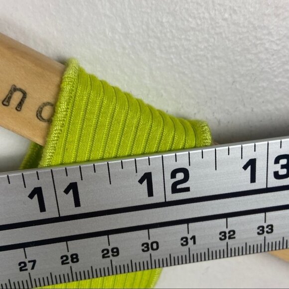 NEW Nordstrom BP Lime Neon Green Lettuce Edge Tank Top Size Small Ribbed Retro S - Picture 10 of 14